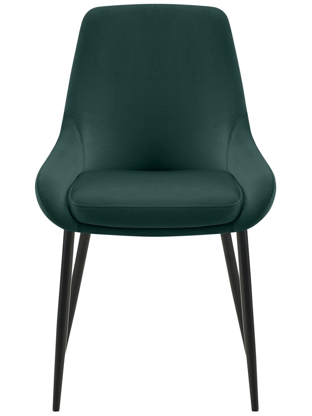 Sæt med 2 spisestuestole Elmira velvet, grøn