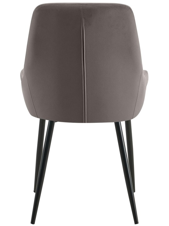 Sæt med 2 spisestuestole Elmira velvet, antracit