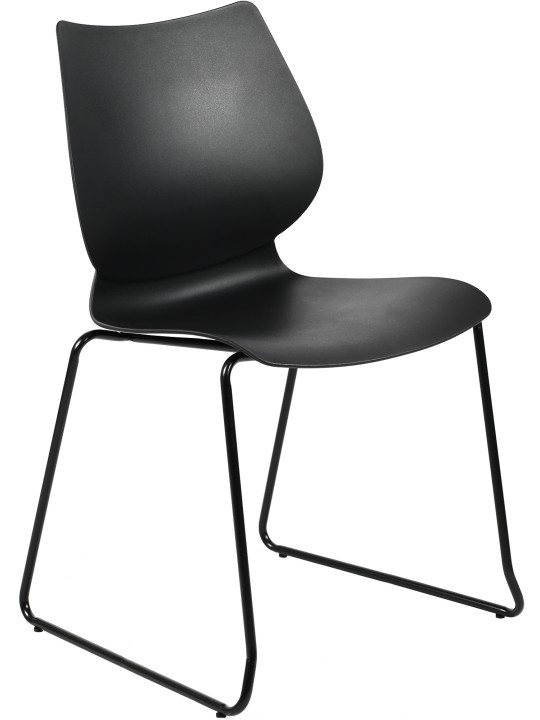 Sæt med 2 stole Houma, sort