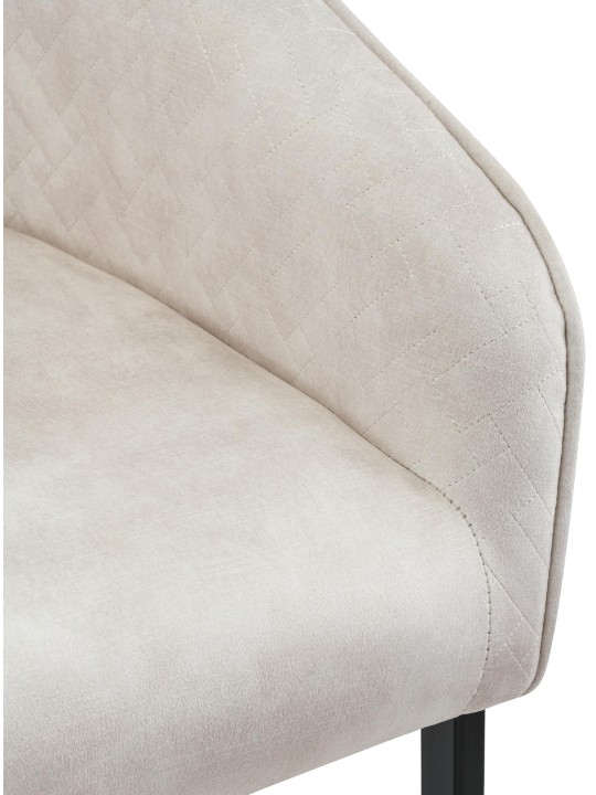 Spisestuestol Jarik vintage fløjl, creme