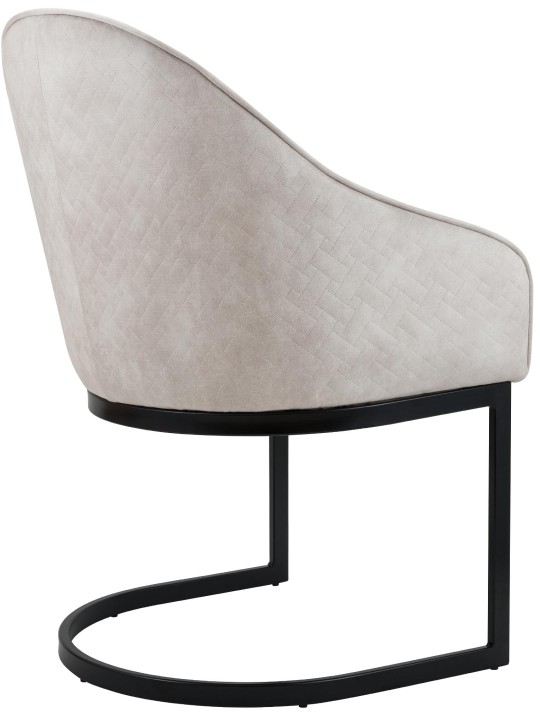 Spisestuestol Jarik vintage fløjl, creme