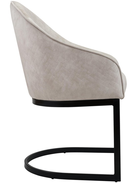 Spisestuestol Jarik vintage fløjl, creme