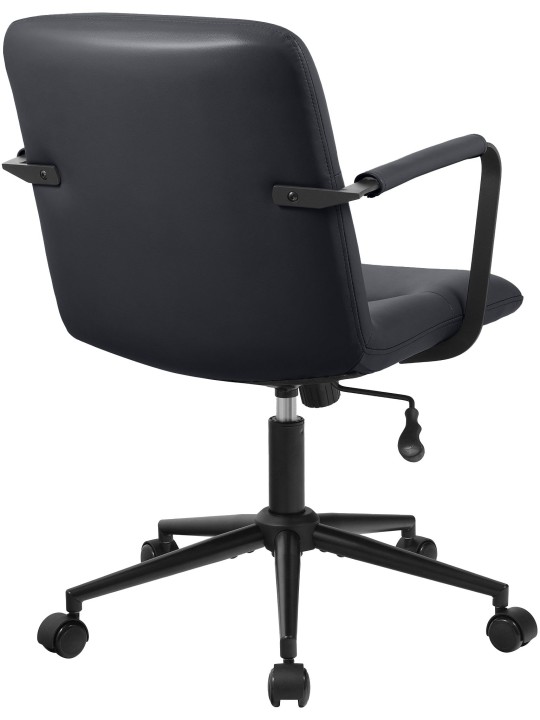 Kontorstol Hilda ægte læder, sort Kontorstol Hilda ægte læder, sort