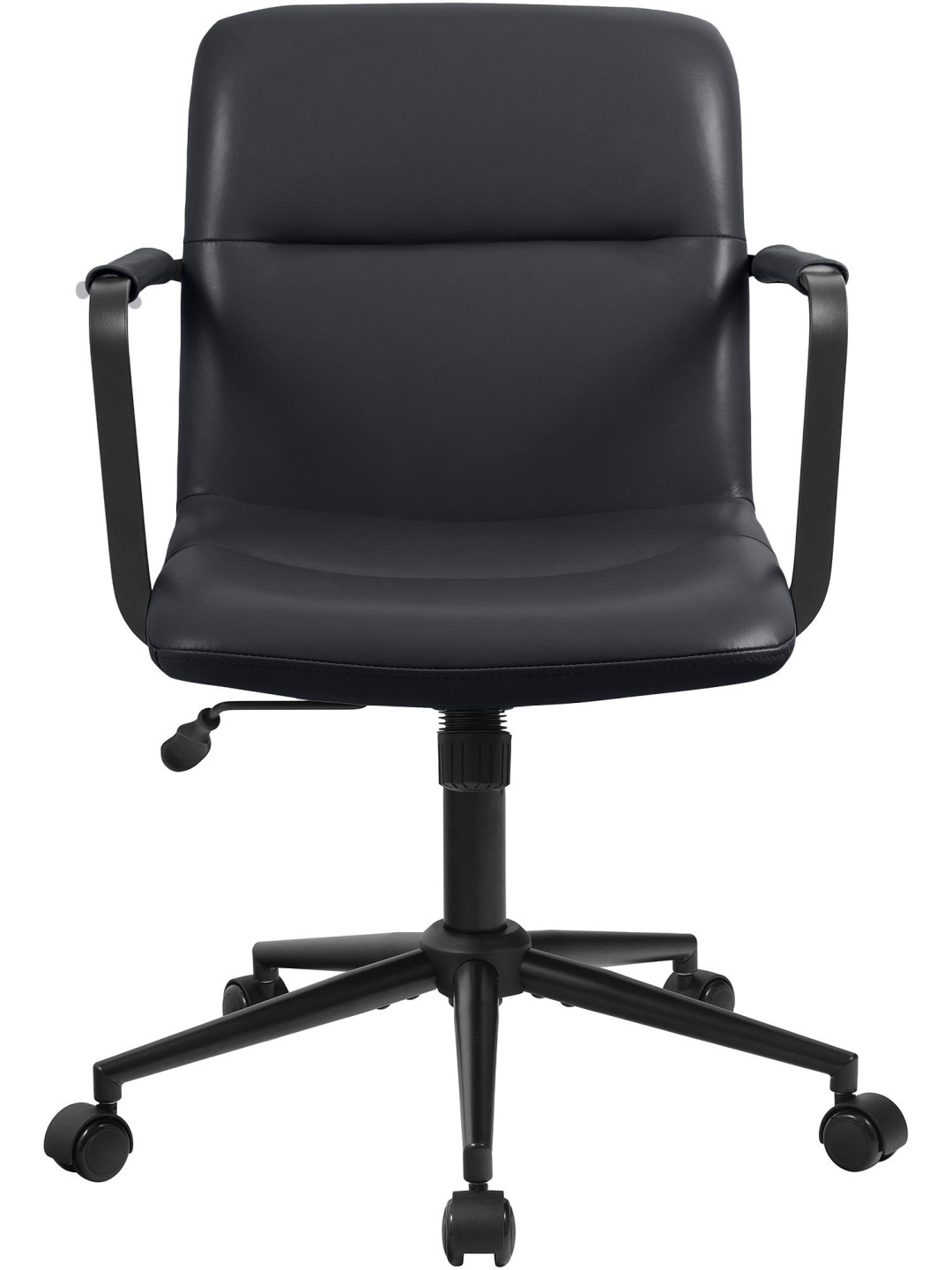 Kontorstol Hilda ægte læder, sort