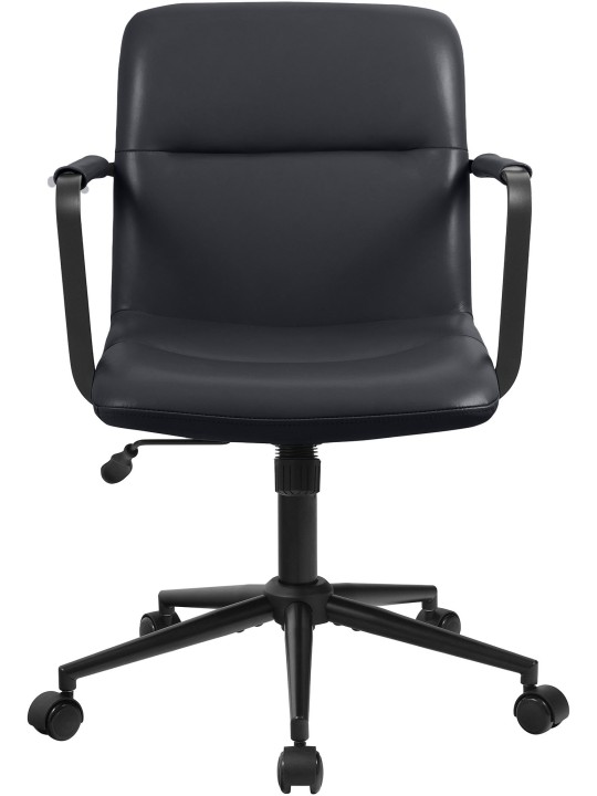 Kontorstol Hilda ægte læder, sort Kontorstol Hilda ægte læder, sort