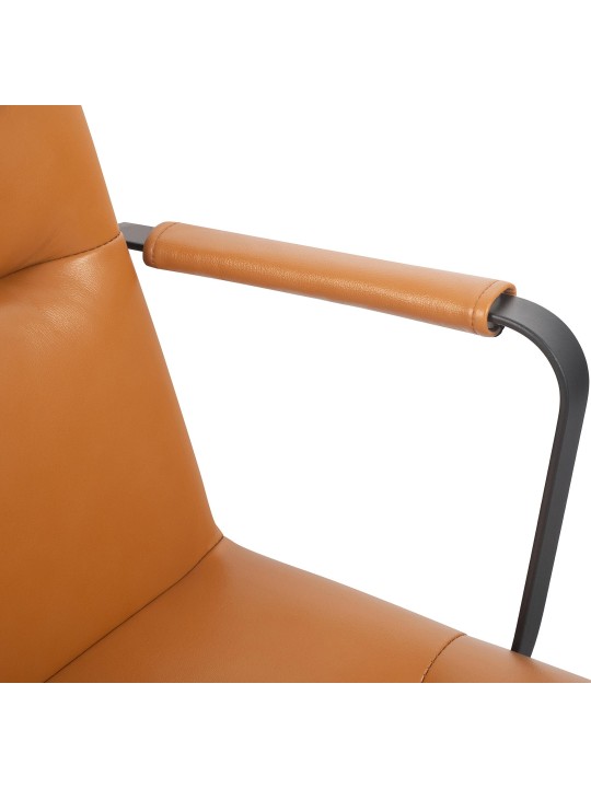 Kontorstol Hilda ægte læder, brun Kontorstol Hilda ægte læder, brun