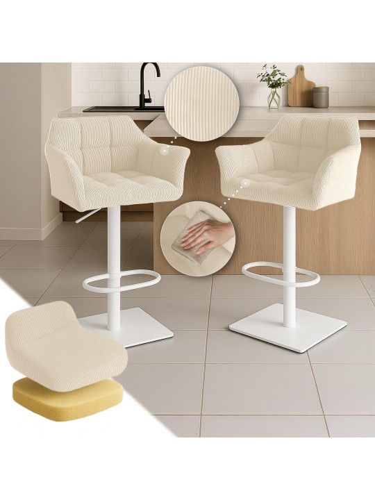 Barstol Damaso W Cord, creme