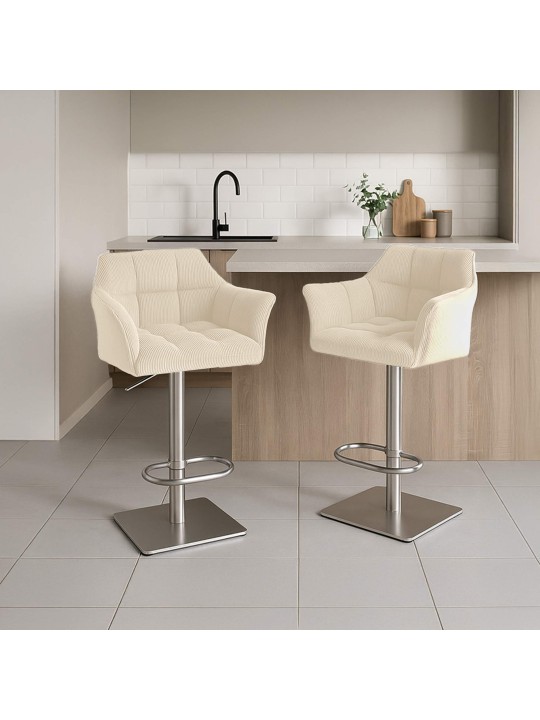 Bar stool Damaso E Cord, creme