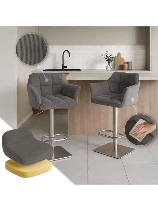 Barstol Damaso E Cord, taupe