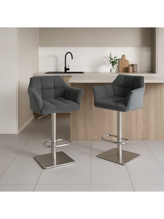 Barstol Damaso E Cord, grå