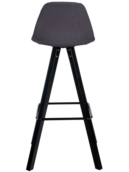 Sæt med 2 barstole Corbin Fabric Square, mørkegrå