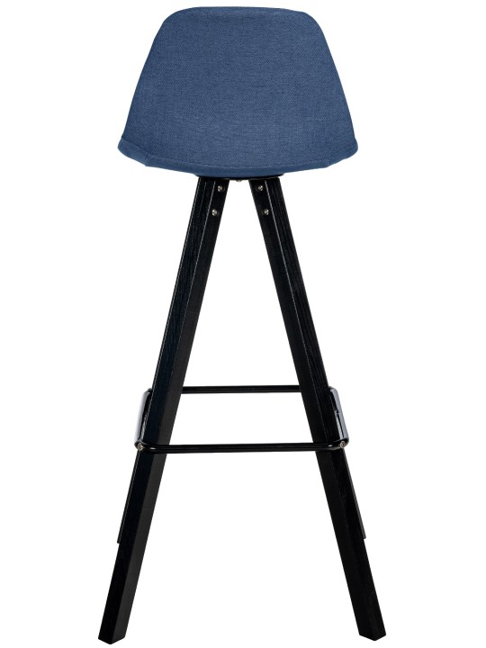 Sæt med 2 barstole Corbin Fabric Square, blå