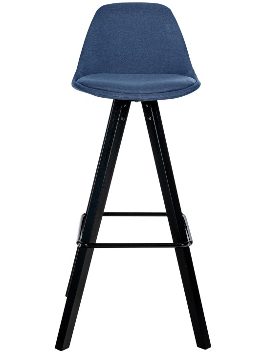 Sæt med 2 barstole Corbin Fabric Square, blå