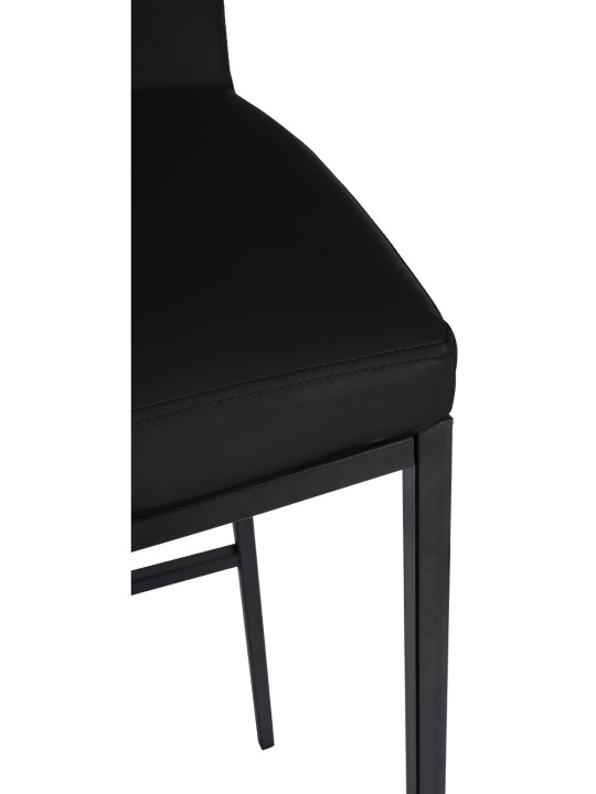 Sæt med 2 barstole Freeport imiteret læder B, sort