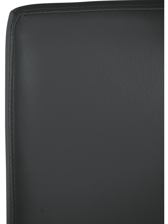 Sæt med 2 barstole Freeport imiteret læder B, mørkegrå