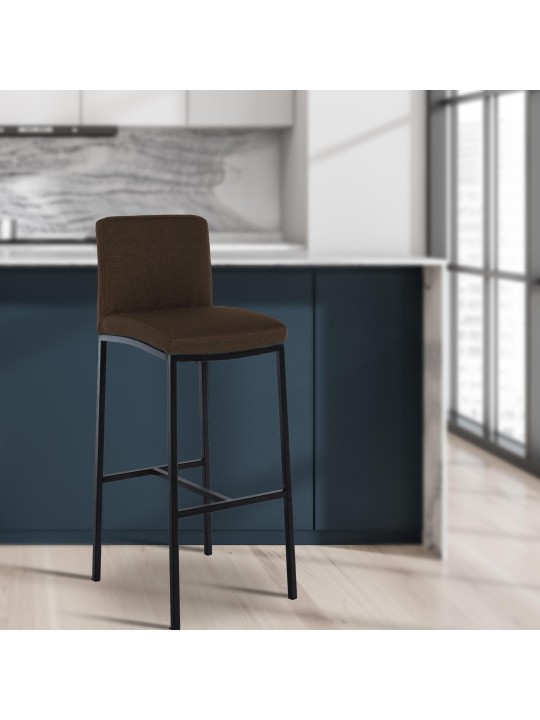 Sæt med 2 barstole Freeport stof B, brun