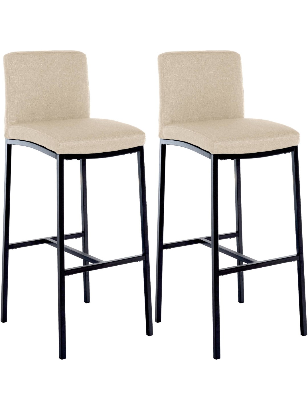 Sæt med 2 barstole Freeport stof B, creme