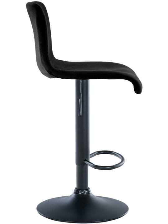 Barstol Hoover fløjl B, sort