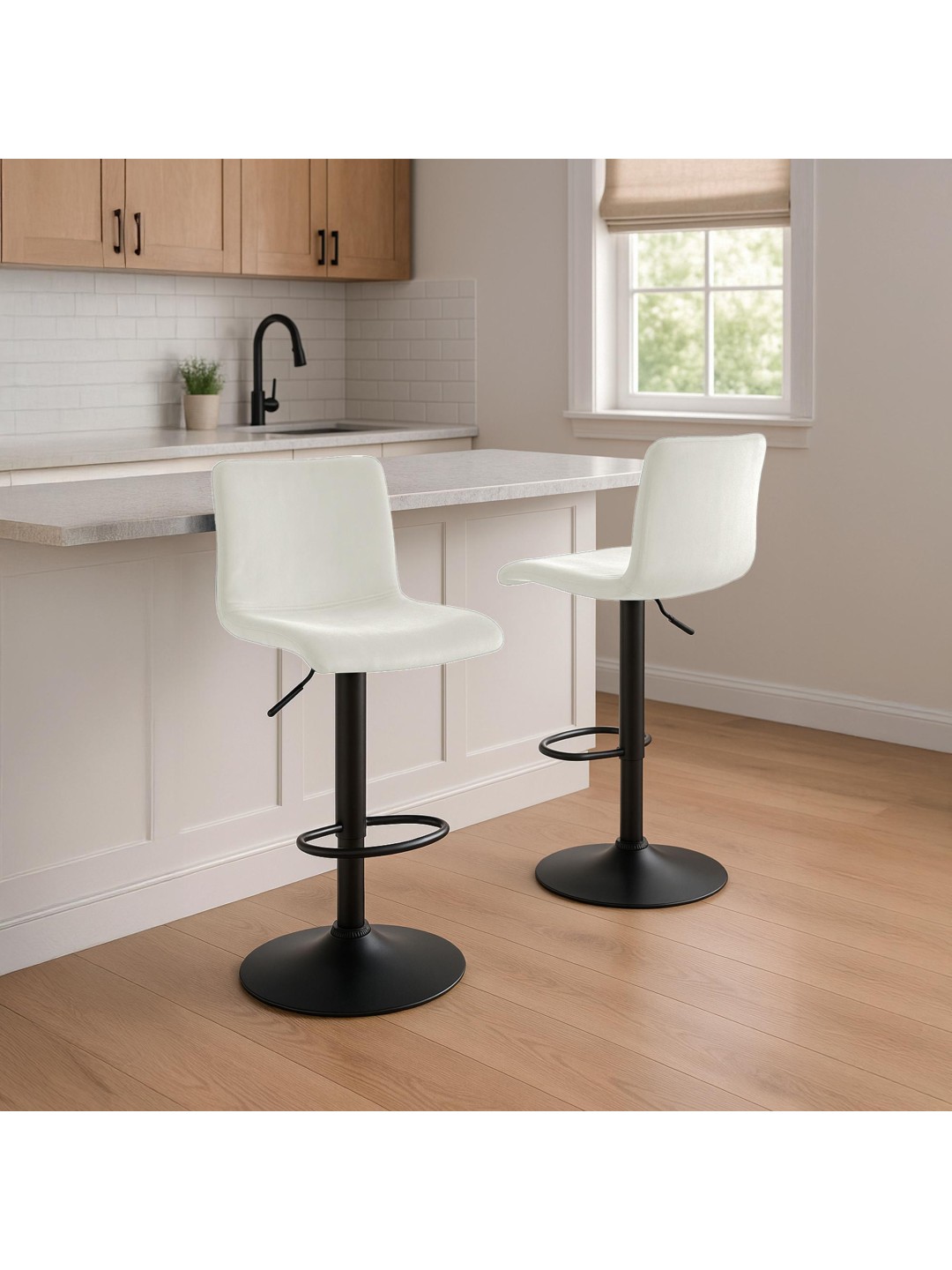 Barstol Hoover fløjl B, creme