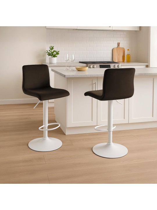 Barstol Hoover fløjl W, brun