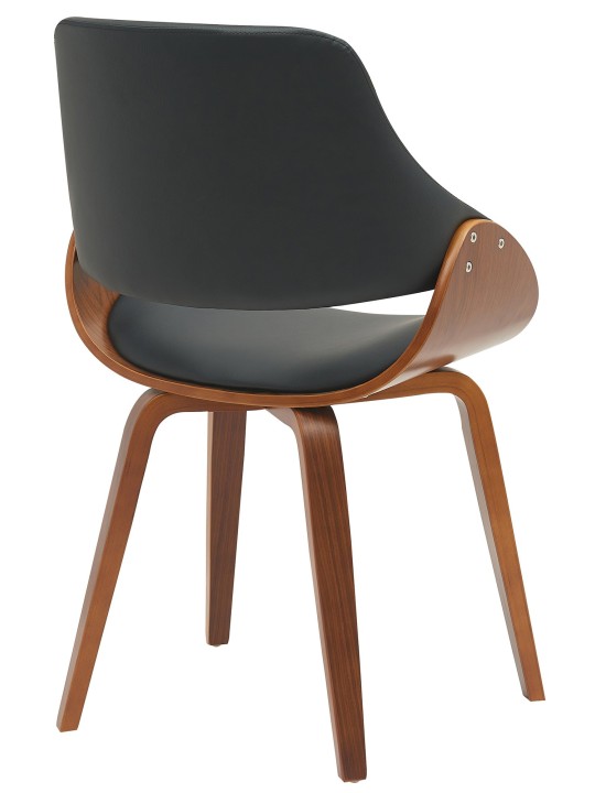 Sæt med 2 spisestuestole Vangale, valnød/sort