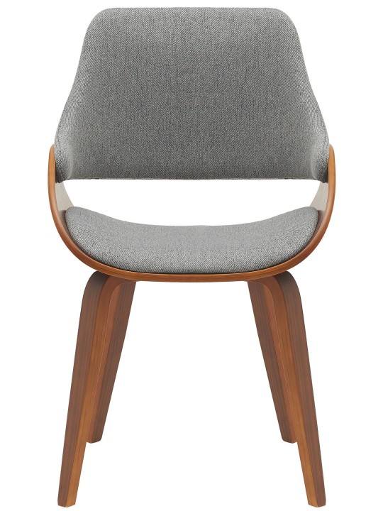 Sæt med 2 spisestuestole Vangale, valnød/mørkegrå