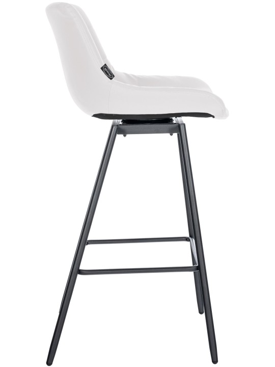 Sæt med 4 Weston drejelige barstole Kunstlæder, hvid Sæt med 4 Weston drejelige barstole Kunstlæder, hvid