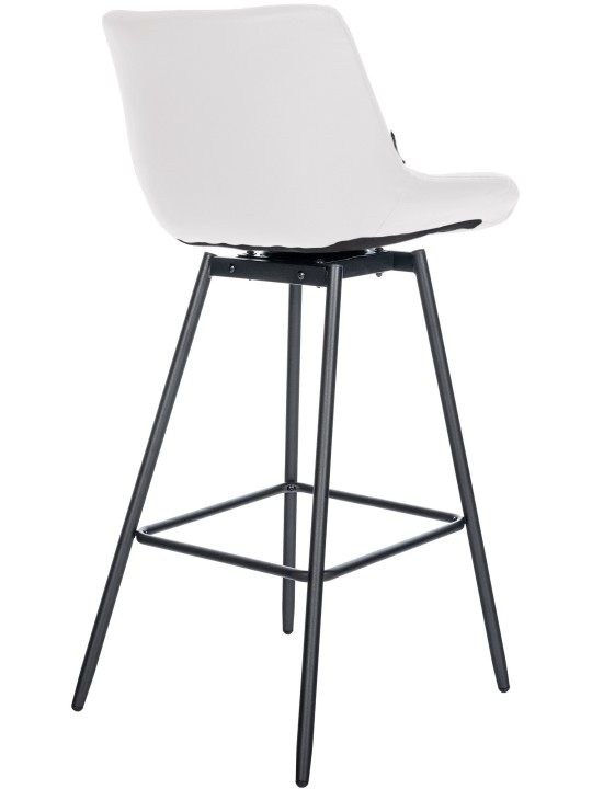 Sæt med 4 Weston drejelige barstole Kunstlæder, hvid Sæt med 4 Weston drejelige barstole Kunstlæder, hvid