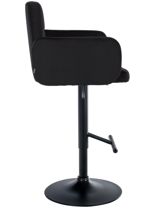 Sæt med 2 barstole Los Angeles fløjl, sort