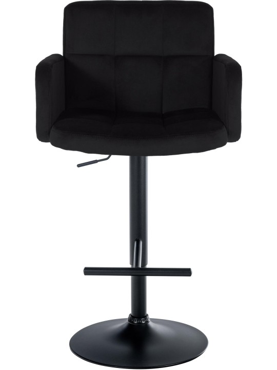 Sæt med 2 barstole Los Angeles fløjl, sort