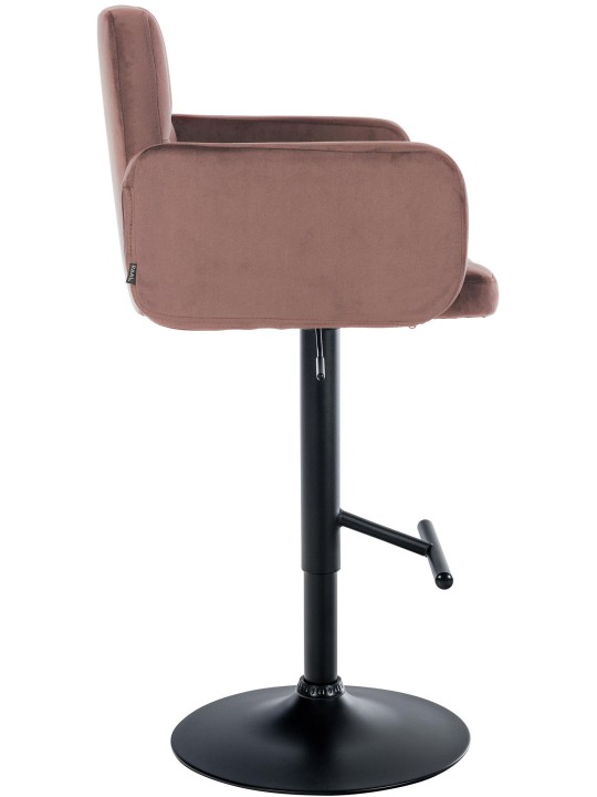 Sæt med 2 barstole Los Angeles fløjl, brun