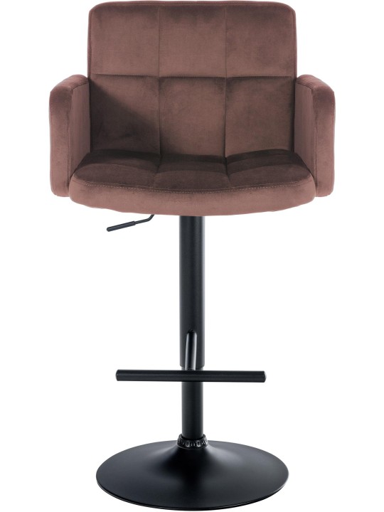 Sæt med 2 barstole Los Angeles fløjl, brun