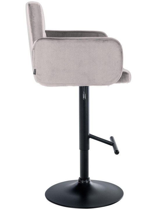 Sæt med 2 barstole Los Angeles fløjl, grå