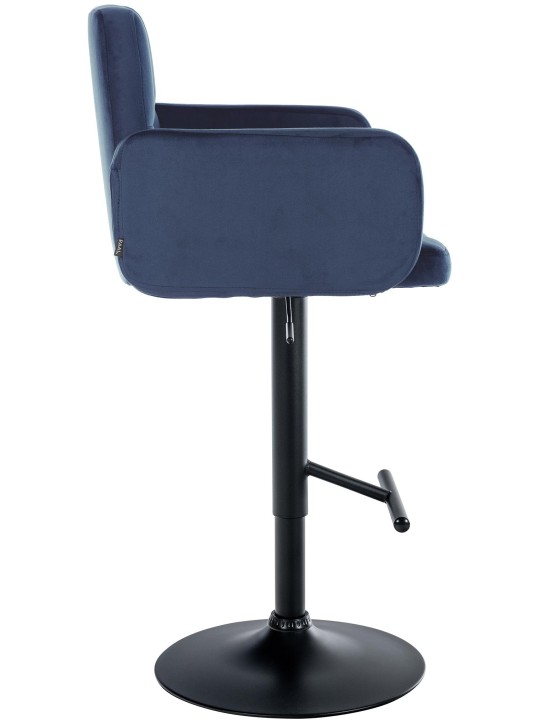 Sæt med 2 barstole Los Angeles fløjl, blå