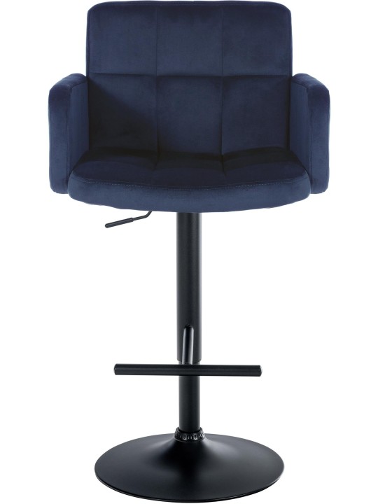 Sæt med 2 barstole Los Angeles fløjl, blå