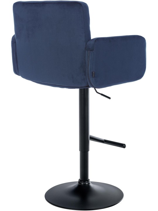 Sæt med 2 barstole Los Angeles fløjl, blå