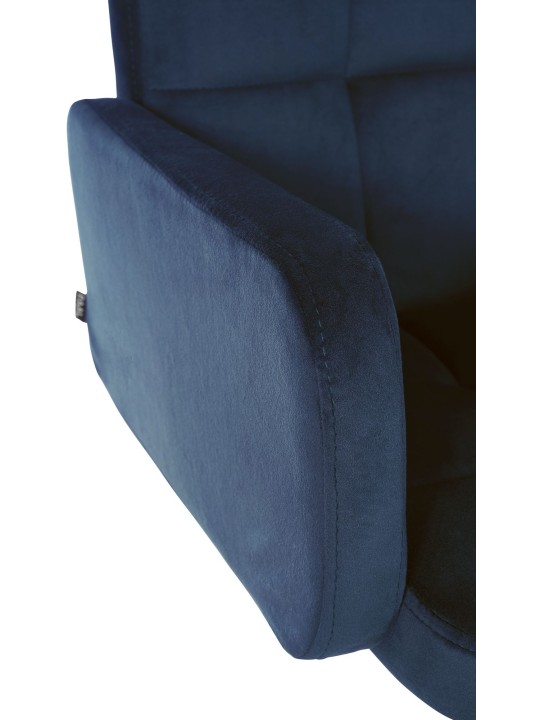 Sæt med 2 barstole Los Angeles fløjlskrom, blå