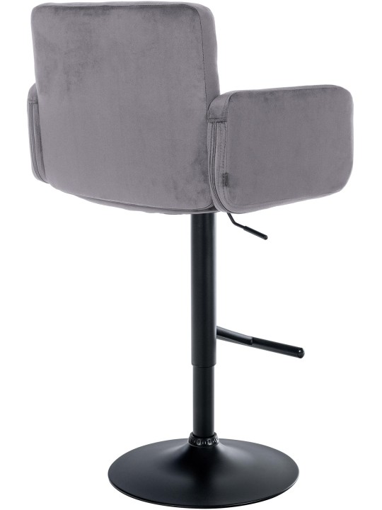 Sæt med 2 barstole Los Angeles fløjl, mørkegrå