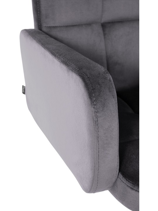 Sæt med 2 barstole Los Angeles fløjlskrom, mørkegrå