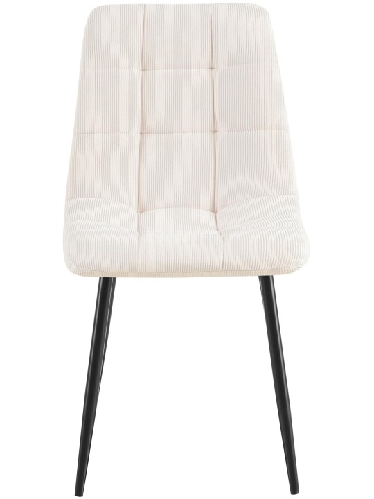 Sæt med 2 spisestuestole Antibes Cord, creme