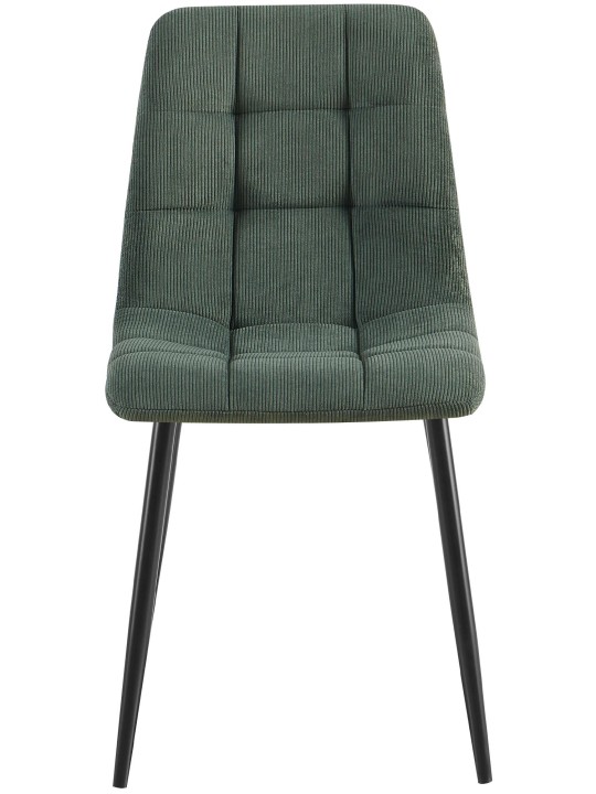 Sæt med 2 spisestuestole Antibes Cord, grøn