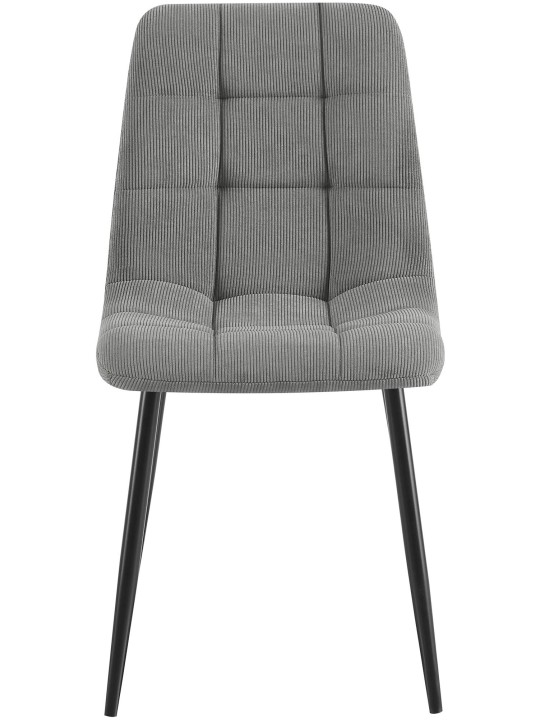 Sæt med 2 spisestuestole Antibes Cord, grå