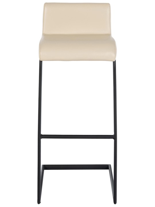 Sæt med 2 barstole Newport B imiteret læder, creme