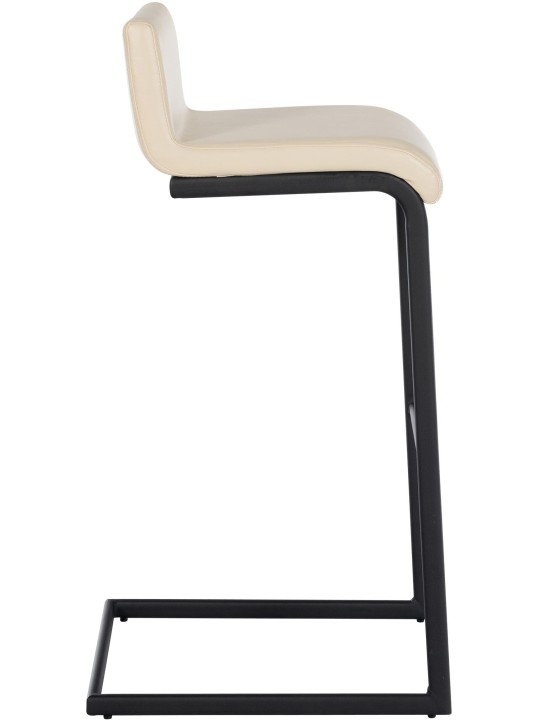 Sæt med 2 barstole Newport B imiteret læder, creme