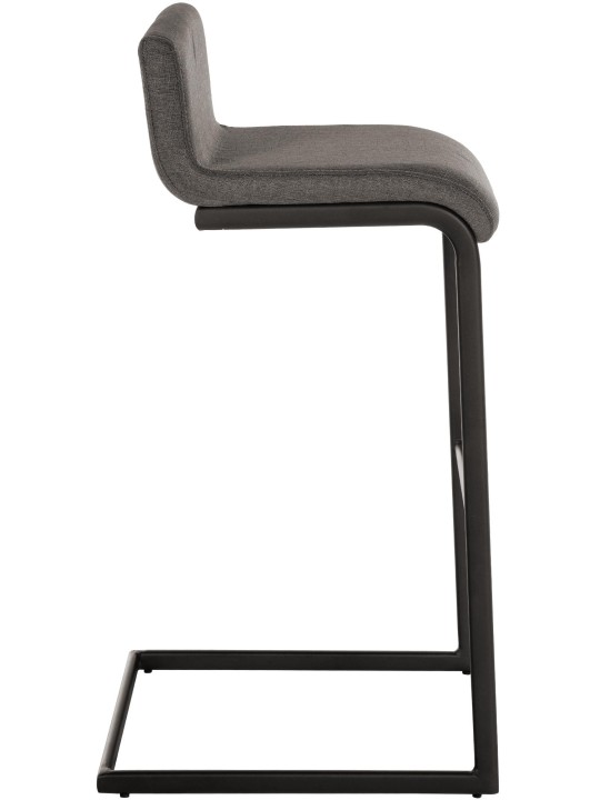 Sæt med 2 barstole Newport B stof, mørkegrå