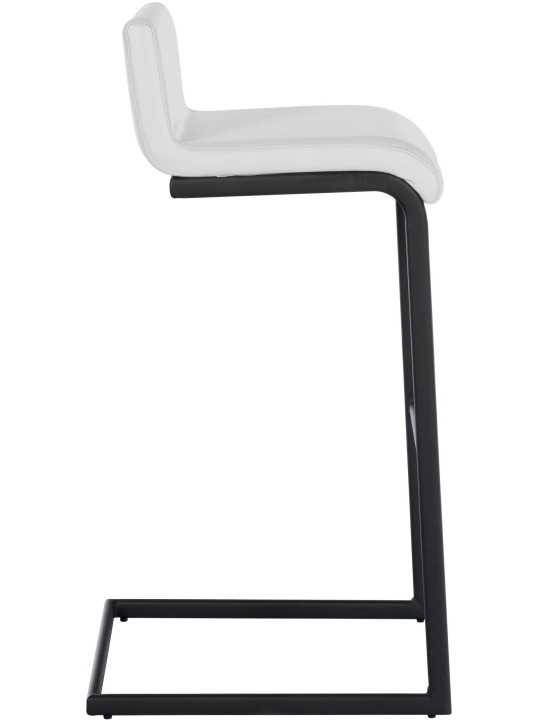 Sæt med 2 barstole Newport B imiteret læder, hvid