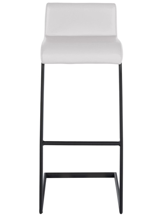 Sæt med 2 barstole Newport B imiteret læder, hvid