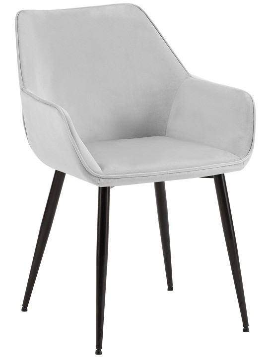 Spisestuestol Vessa fløjl, lysegrå Spisestuestol Vessa fløjl, lysegrå