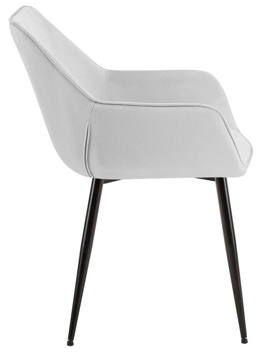 Sæt med 2 spisestuestole Vessa velvet, lysegrå Sæt med 2 spisestuestole Vessa velvet, lysegrå