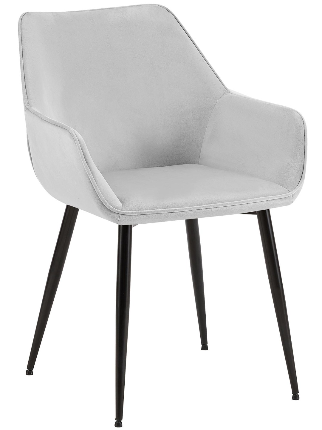 Spisestuestol Luena fløjl, lysegrå